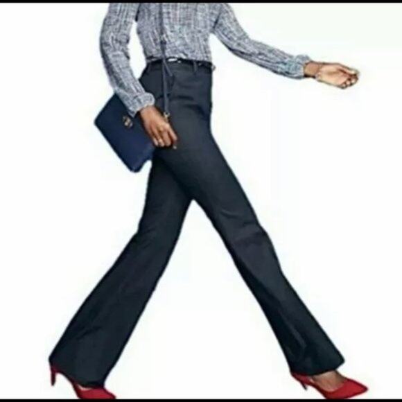 Talbots Raleigh Wide Leg Dress Pants Chambray Blue Trousers Women's Size 6 - Picture 1 of 10